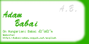 adam babai business card